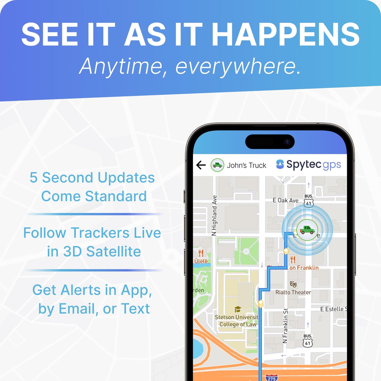 Spy Tec Atlas GPS Tracker for Vehicles & Kids | Up to 14-Day Battery Life | Geofencing, Portable Real Time Mini GPS Car Tracker w/Lifetime Support | Starter Kit with 1st Month Included