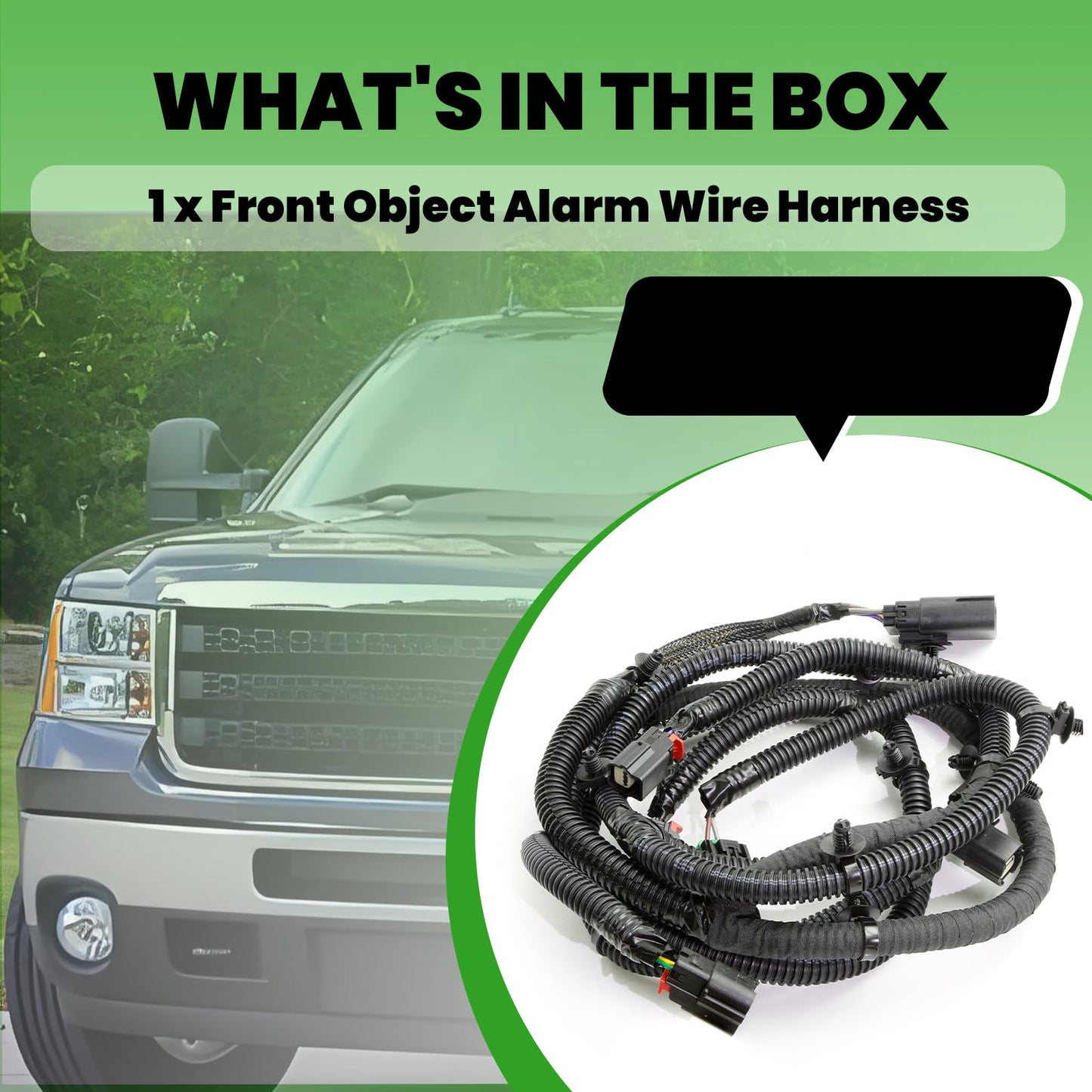 Front Object Alarm Wire Harness Fit for Chevrolet Silverado GMC Sierra 2500 3500 HD 2015-2019 Park Assist Sensor Wiring Loom Replace 23261392 2326-1392