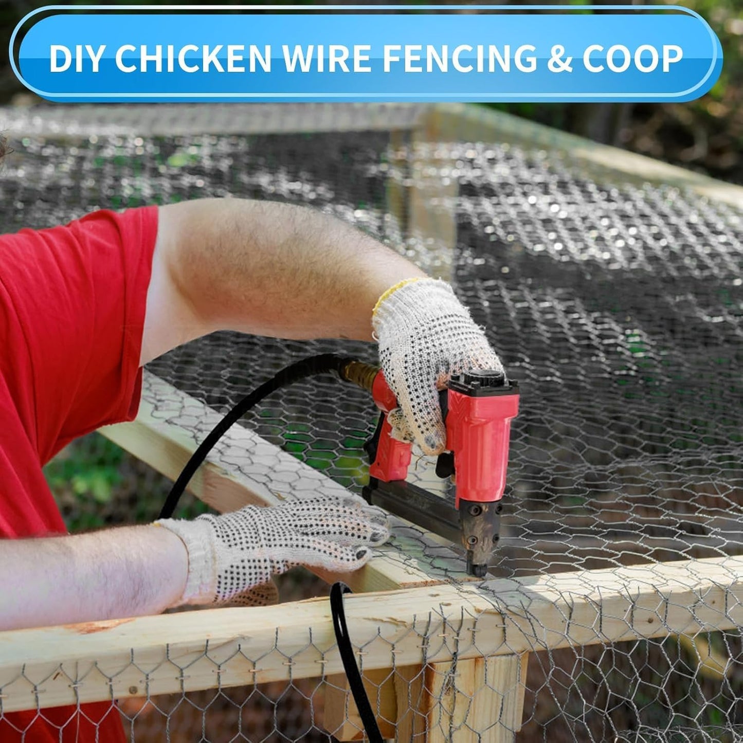 DOLEMODUO 24'' x 100' Black Chicken Wire Mesh Fence, 15 Gauge Poultry Netting and 2 inch Mesh Fence Roll, Chicken Wire for Floral Arrangements/Crafts/Farm/Livestock/Pet Protection
