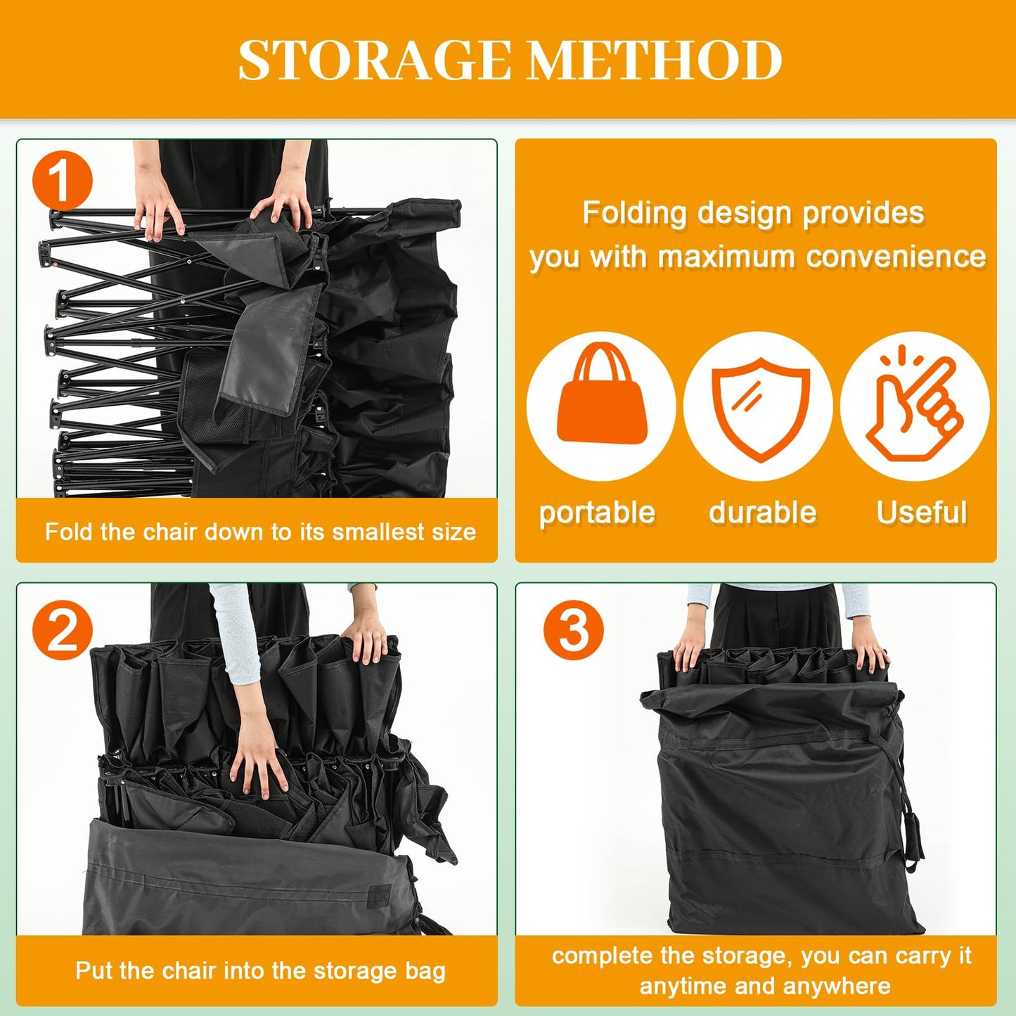 Wonderjune Folding Soccer Bench Portable Sports Team Bench with Pockets and Carrying Bag for Sports Team Outdoor Camp Travel Soccer Practice(Black,6 Seat)