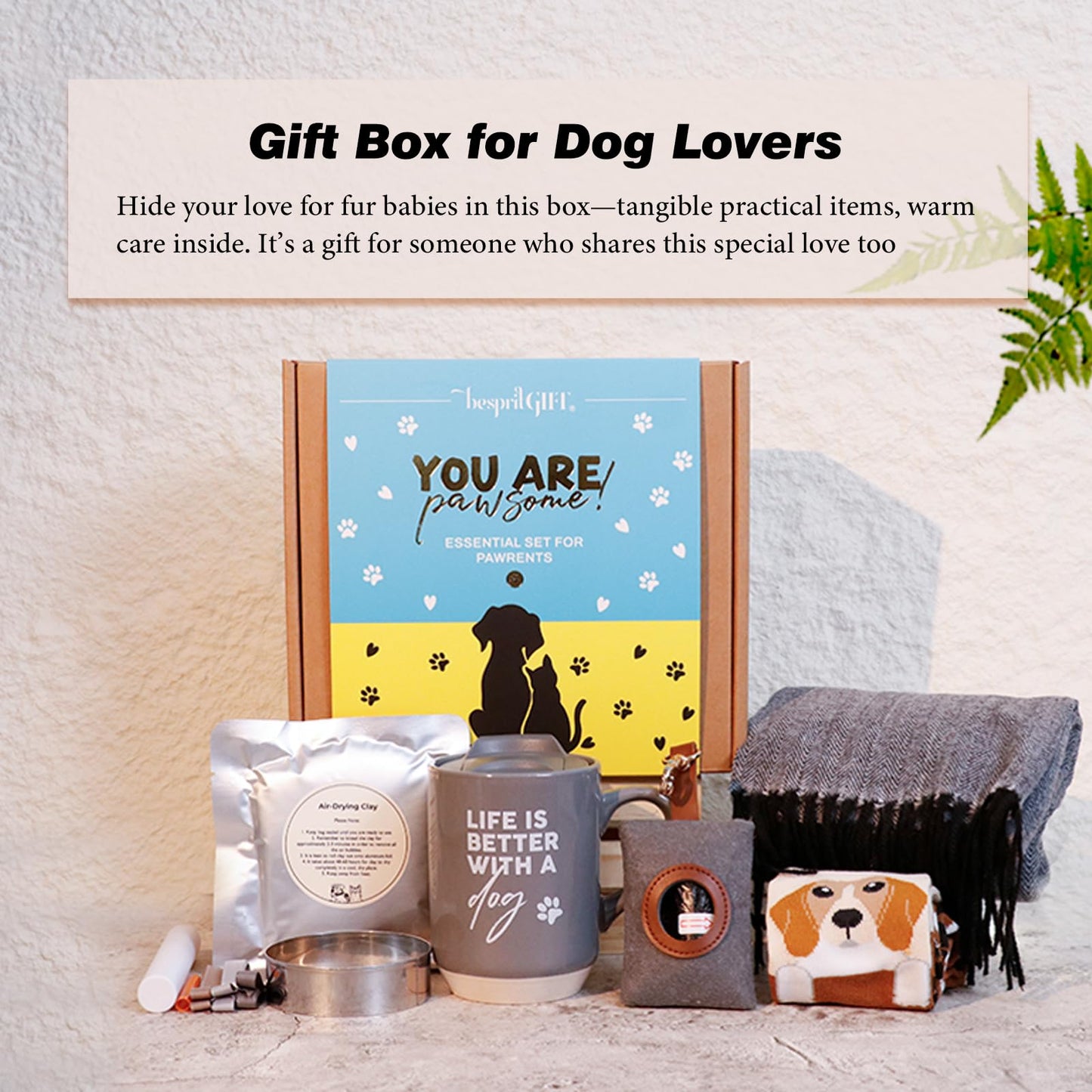 Dog Mom Gifts for Women, Dog Lovers Gifts, Dog Themed Gift Basket, Birthday Gifts for Women, Mom, Sister, Wife, Unique Gift for Mother, Mothers Day Kit Basket