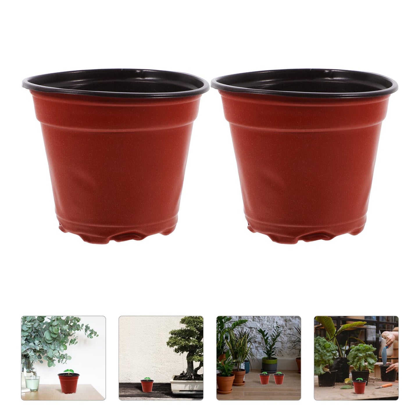 STAHAD 100pcs Two-Color Strawberry Seedling Nursery Pots Thickened Plastic Plant Growing Cups for Gardening Propagation and Seedling Transplanting