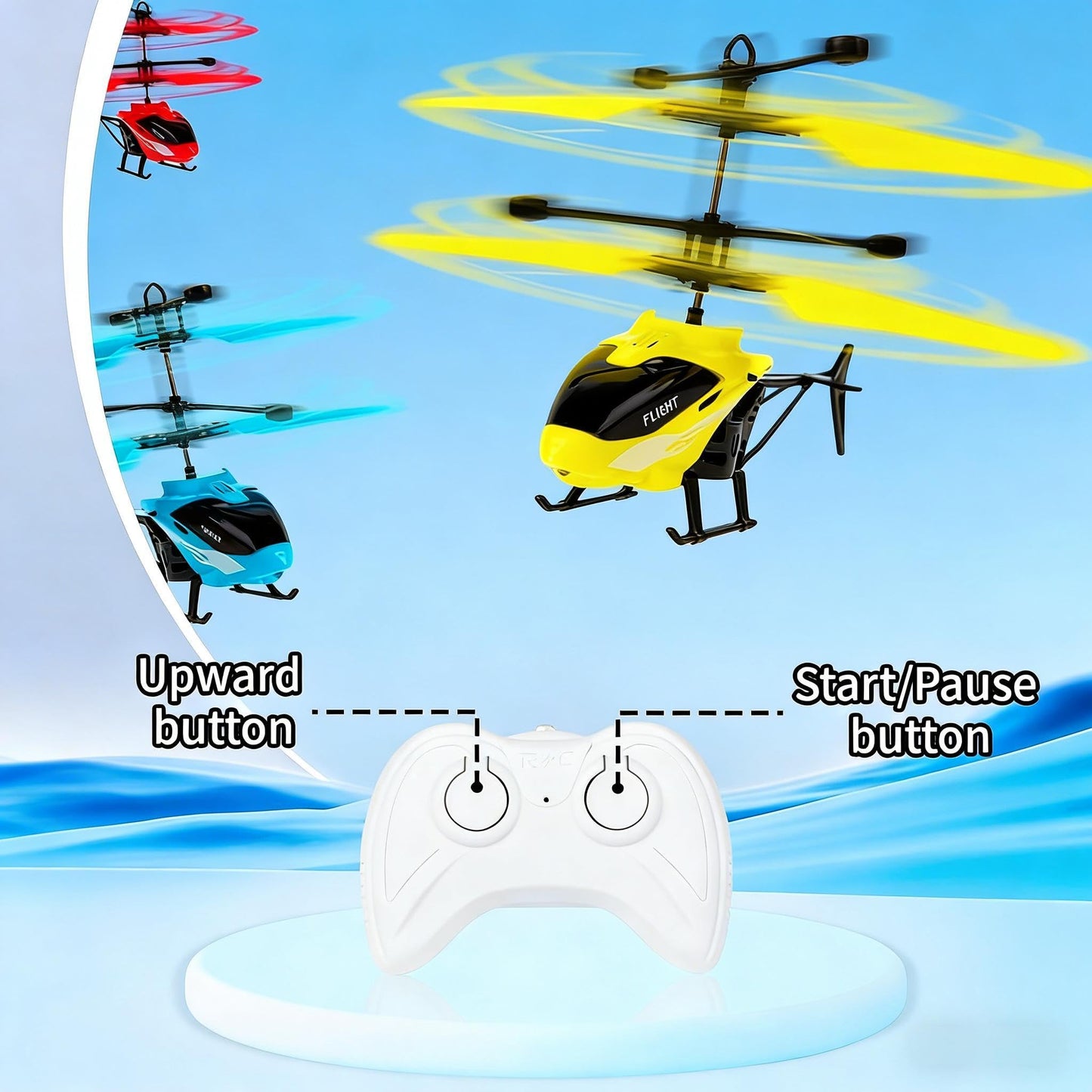 Remote Control Helicopter,Gesture Sensing Indoor Flying Helicopter Toys,RC Helicopter Airplane for Teenage with 10Mins Flight,3 Pack RC Helicopter for Kids with Light,Birthday Gifts for Boys and Girls