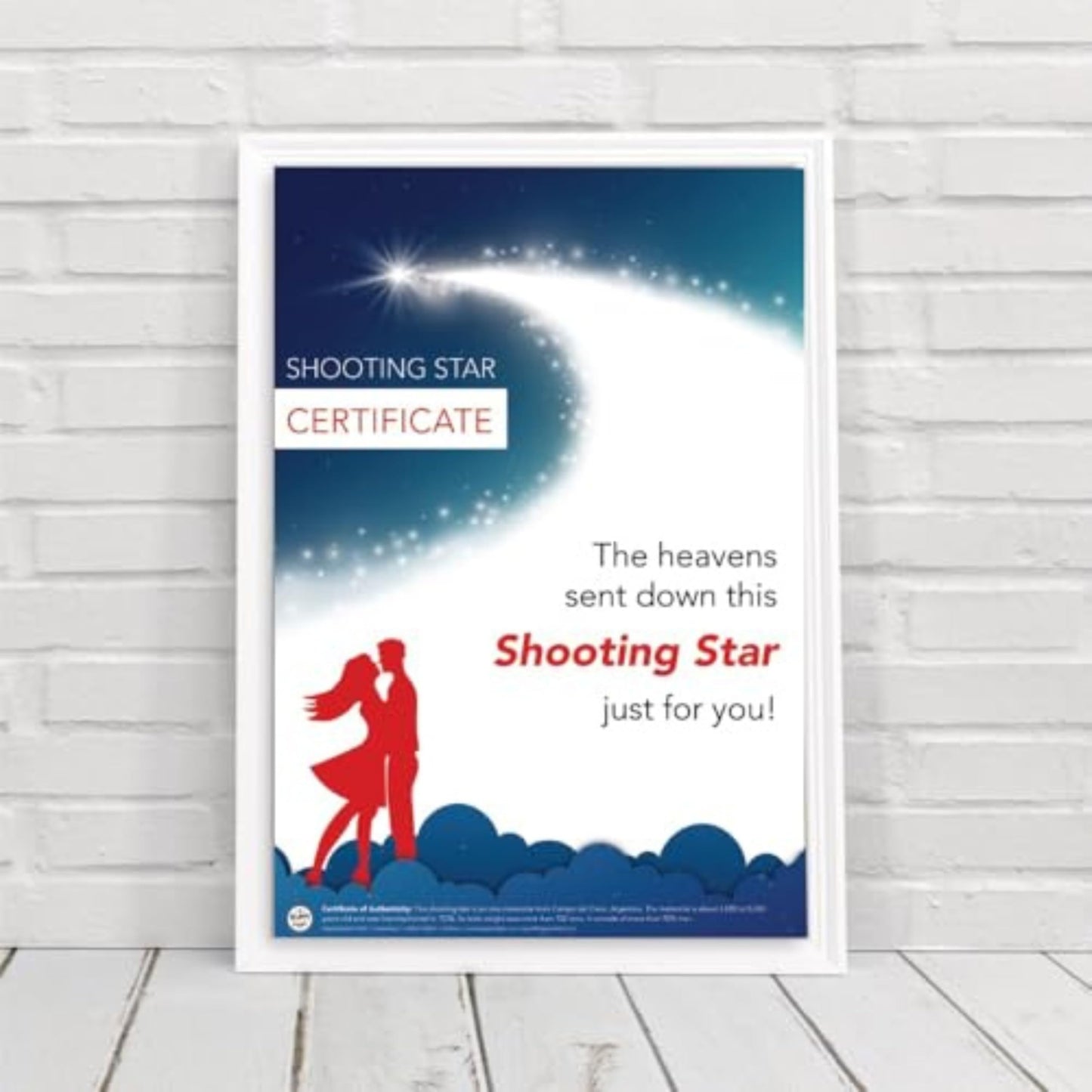 happylandgifts® Romantic Gift Set | Shooting Star | Unusual Gift | Real Meteorite in Red Heart Box | Tea Light | Rose Petals | Certificate Roll | Meteor Gifts