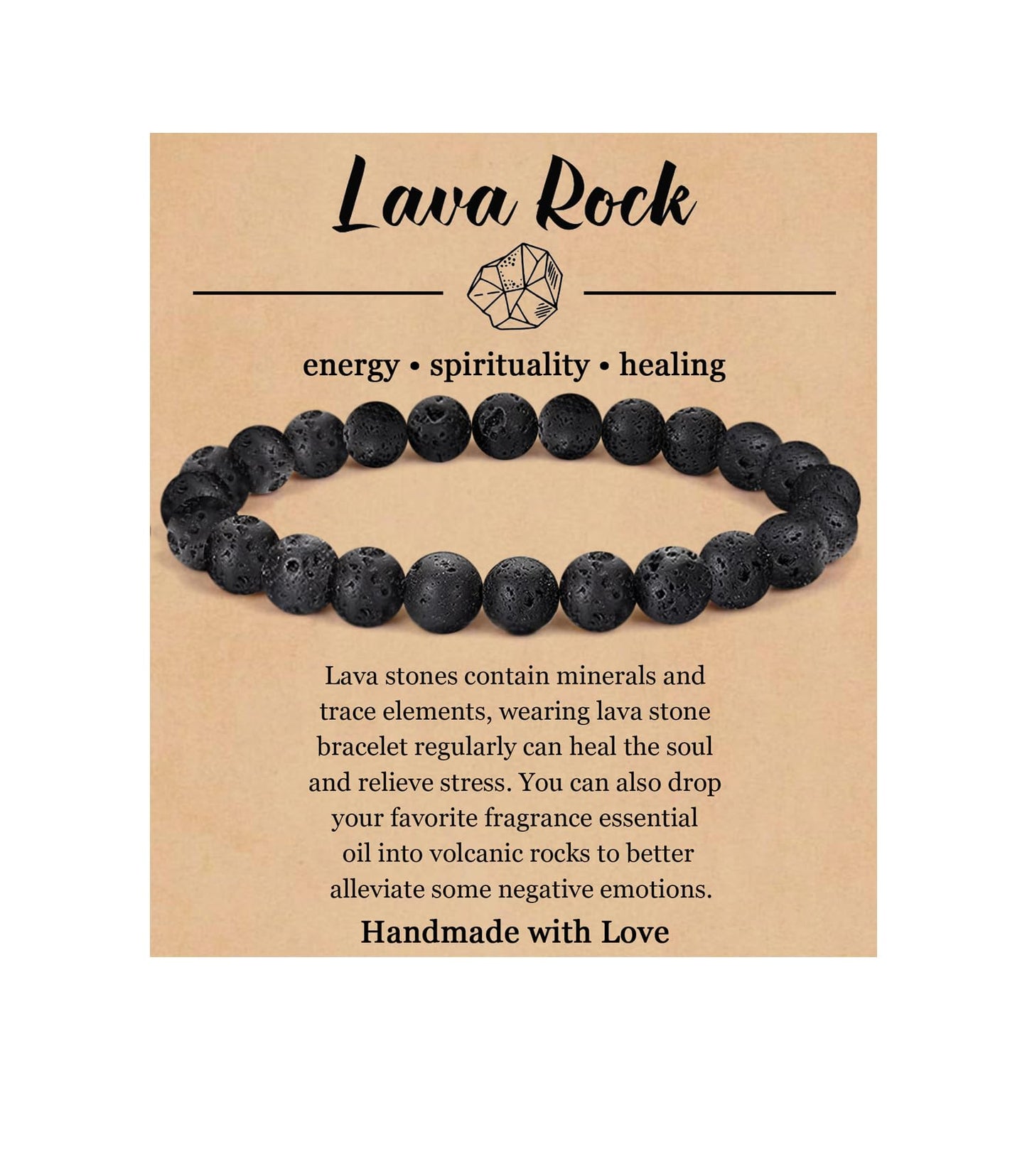 BOMAIL Natural Stone Bracelet for Women Men - 8MM Semi-Precious Gemstone Beaded Bracelet Healing Crystal Stretch Bracelet Yoga Bracelets Jewelry