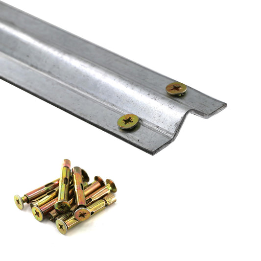 V-Track for Sliding Gate 18 ft Kit– Heavy-Duty Galvanized Steel, Smooth Sliding Performance, Durable & Rust-Resistant Gate Track, Easy Installation (3-6ft Sections with 42 Anchor Bolts)