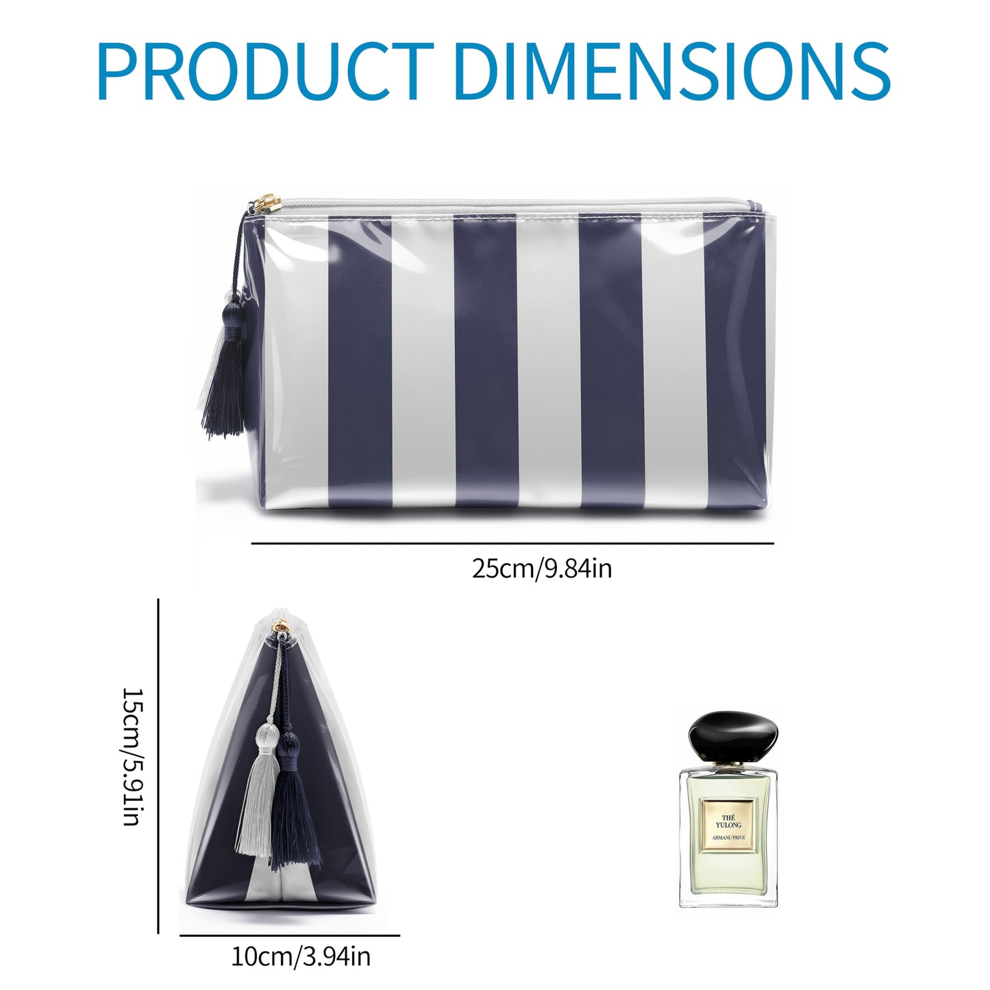 Fozira Makeup Bag for Purse, Toiletry Cosmetic Bags for Women Girls, Waterproof Travel Makeup Bag Organizer Zipper Pouch Beach Summer Vacation Essentials Gifts for Women