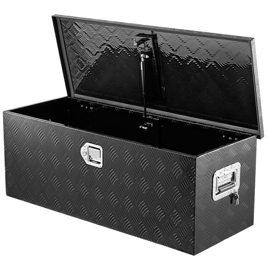 KING CHAO FOO 30" Lx15 Wx15 H Aluminum Tool Box, Heavy Duty Truck Bed Toolboxes with 2 PCS Keys, Upgraded Widest Tool Box Used for Truck Bed Storage,Trailers,Pickup,RV, All-Weather Use