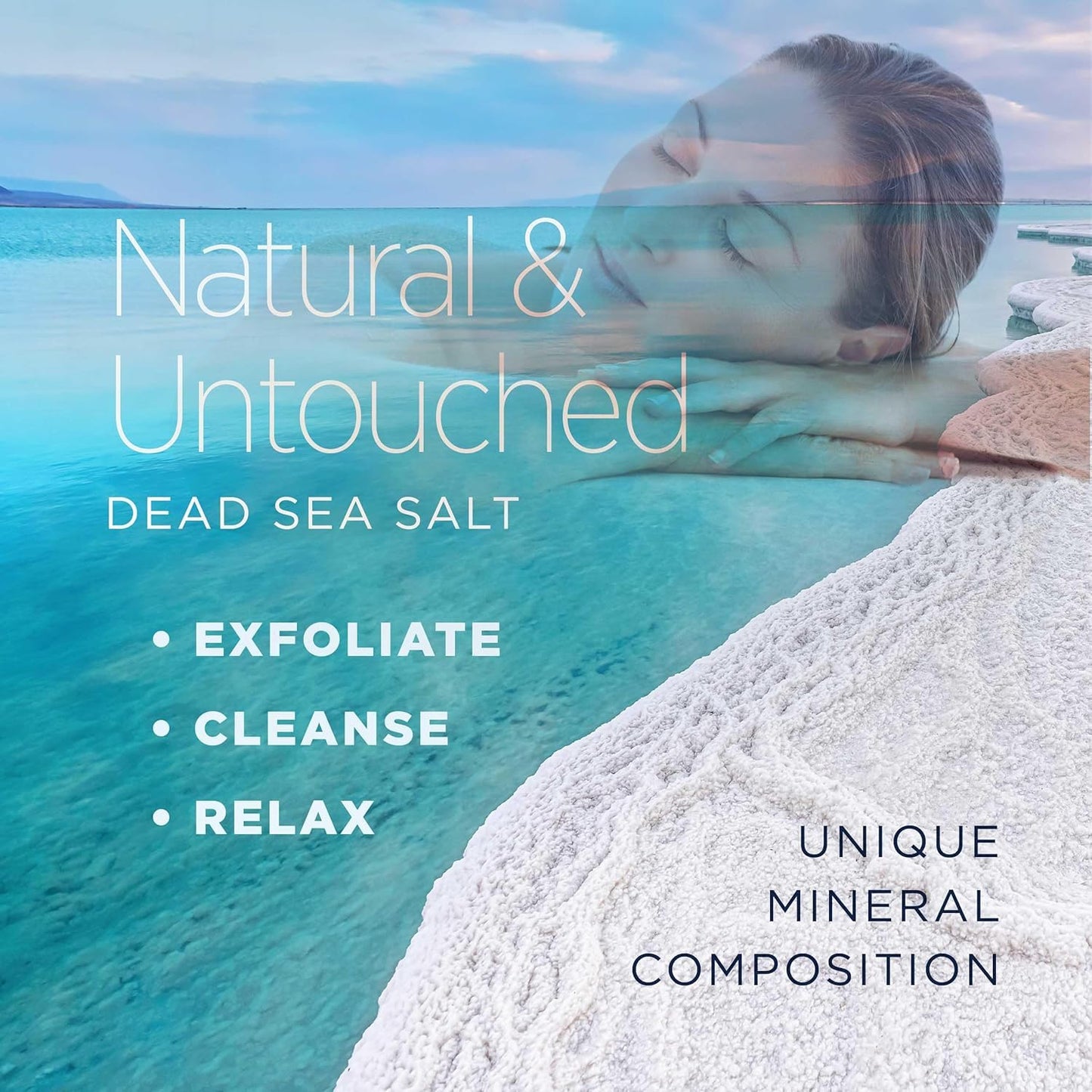 Minera Coarse Grain Dead Sea Salt for Bath & Soaking – 57 lbs (Qty. 3 x 19 lb. Bags), Fast-Dissolving, 100% Pure & Natural, Unscented, Skin-Nourishing Bulk Sea Salt