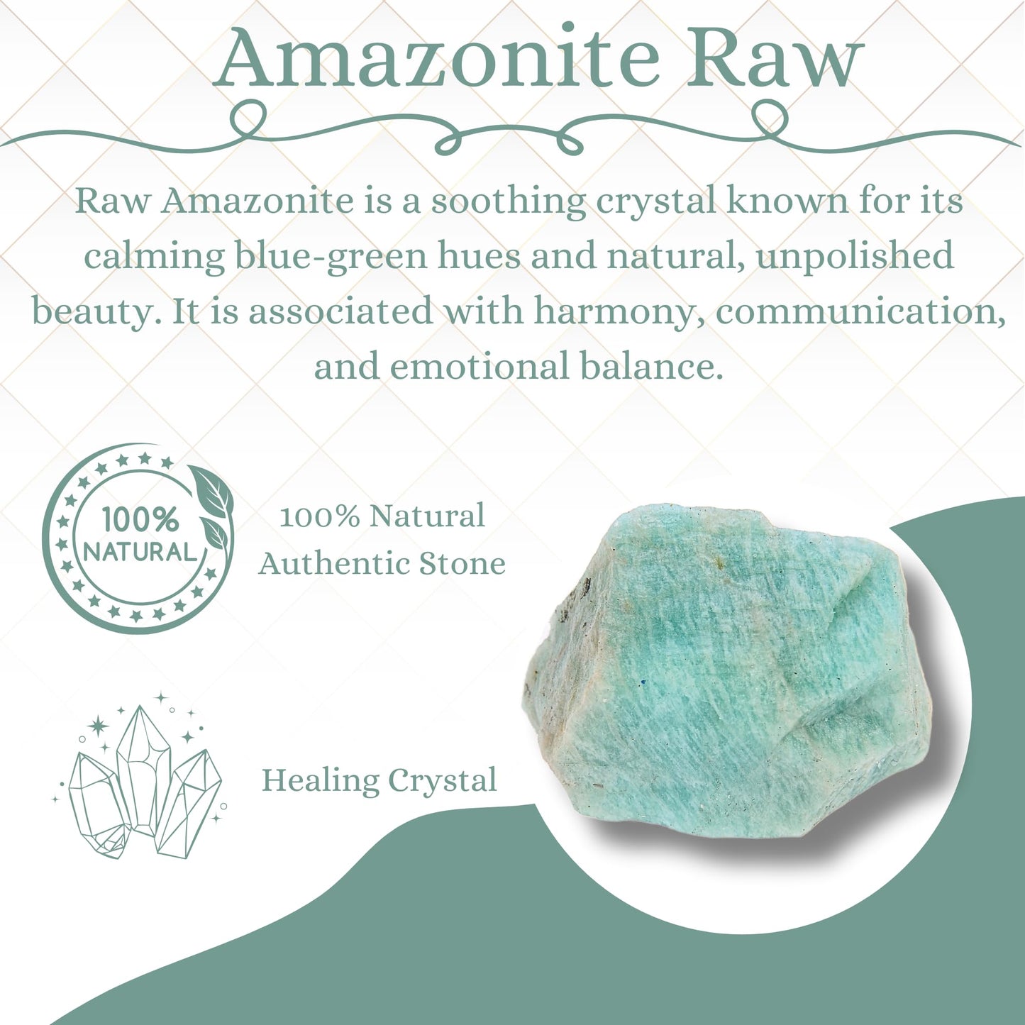 ANAYA AGATE Amazonite 2 Pcs Raw Crystals Rough Gemstones w/Authenticity Card, Velvet Pouch - Large 1.25–2.0" Raw Stones for Tumbling, Cabbing, Polishing, Cutting Natural Healing Crystals for Home Decor, DIY Stones