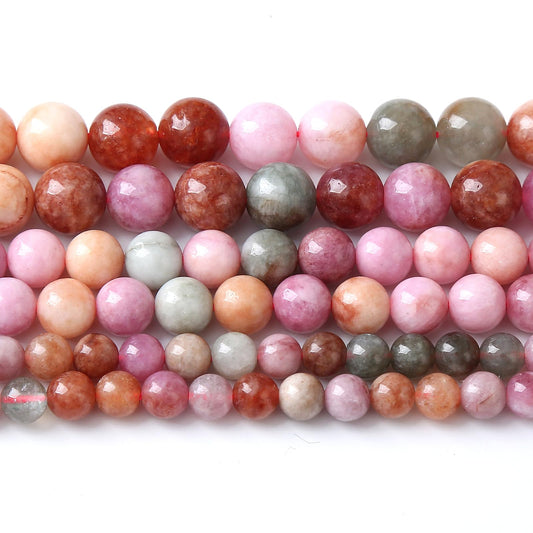 36pcs 10mm Natural Alashan Rainbow Agate Stone Beads for Jewelry Making DIY Bracelet Necklace Accessories 15" Energy Healing Power Stone Beads (10mm, Alashan Rainbow Agate)
