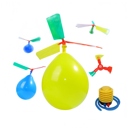 FSAON 10 Pack Balloon Toy,Rocket Jet Balloon Propeller Toy,Boys Girls Children'S Day Christmas Gifts with Air Pump