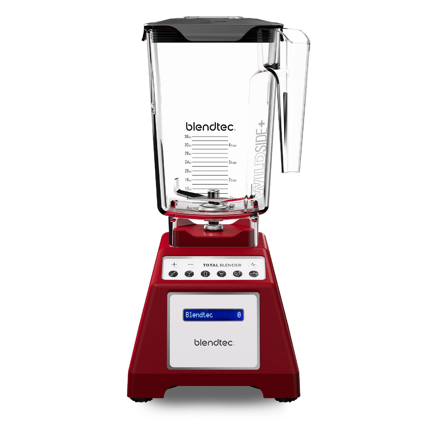 Blendtec Total Classic Original Blender - WildSide+ Jar (90 oz) - Professional-Grade Power - 6 Pre-programmed Cycles - 10-speeds - Red