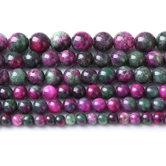 38pcs 10mm Natural Stone Tourmaline Persian Jade Beads Round Loose Beads for Jewelry Making DIY Bracelets Necklaces Crystal Energy Healing Stone Beads 15"