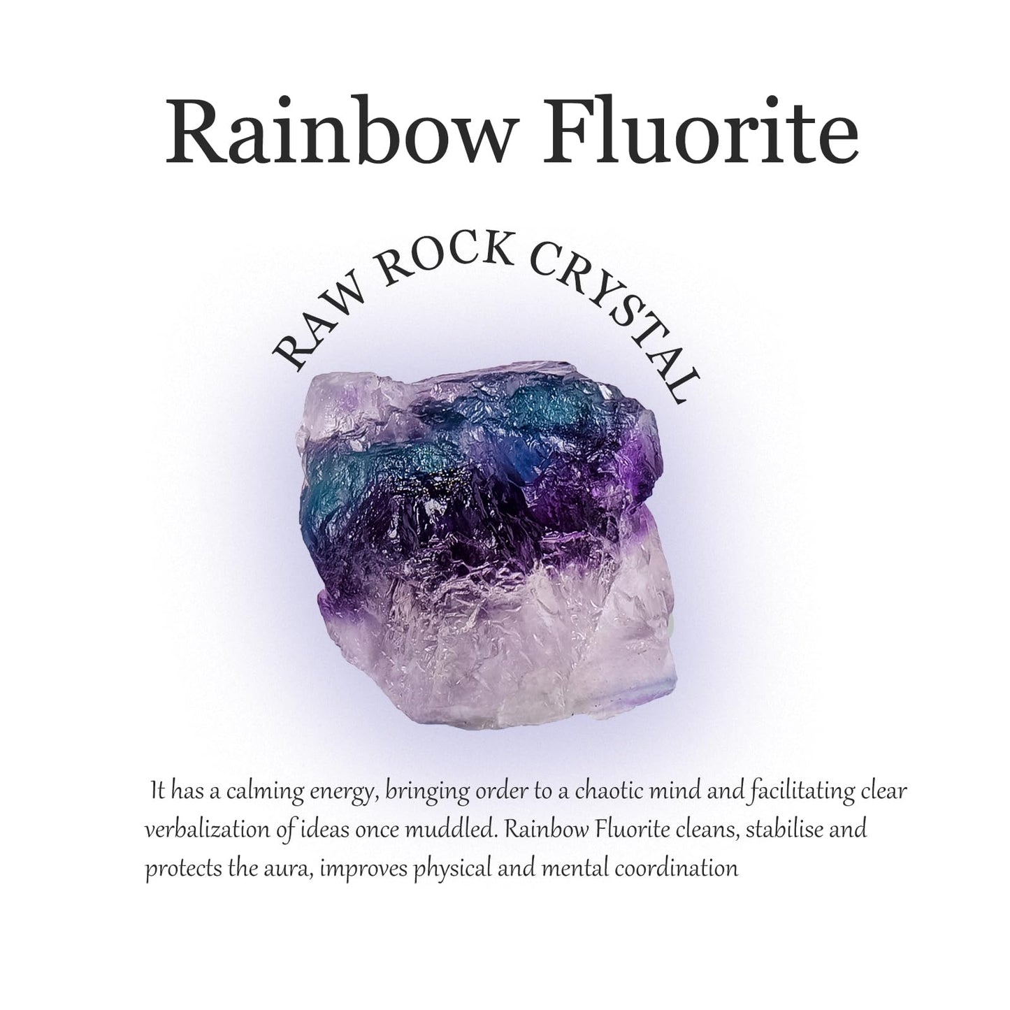 Apengshi 1.2-2'' Rainbow Fluorite Raw Stone Natural Crystal Healing Crystal and Stone Rough Rocks for Fountain Home Garden Decor Meditation