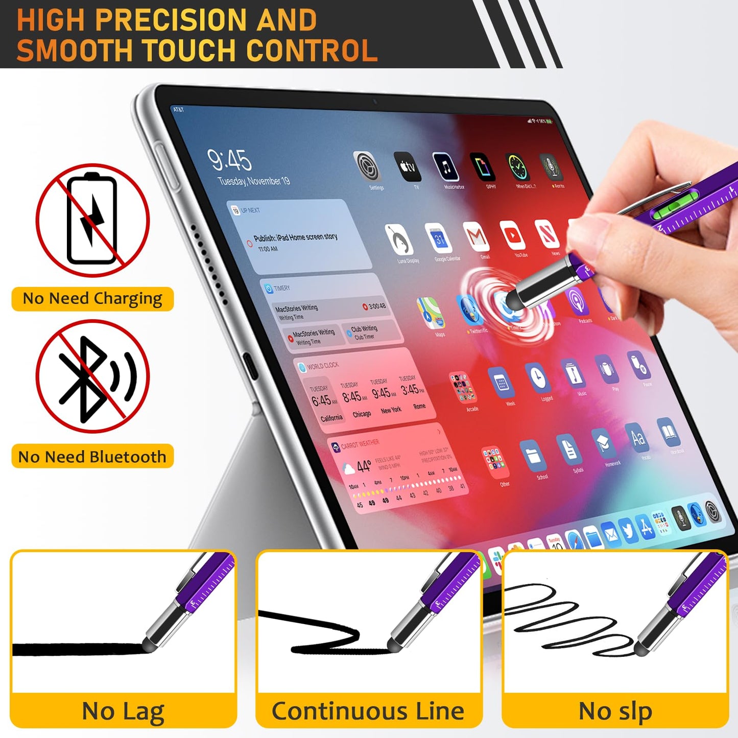 NICEMOVIC Fathers Day Dad Bulk Gifts for Men Multitool Tool Pen Gift 36 Pcs 6-in-1 Party Favor Father's Christmas White Elephant Gifts for Adults Level Gauge Ballpoint Pen Stylus Pen Screwdriver