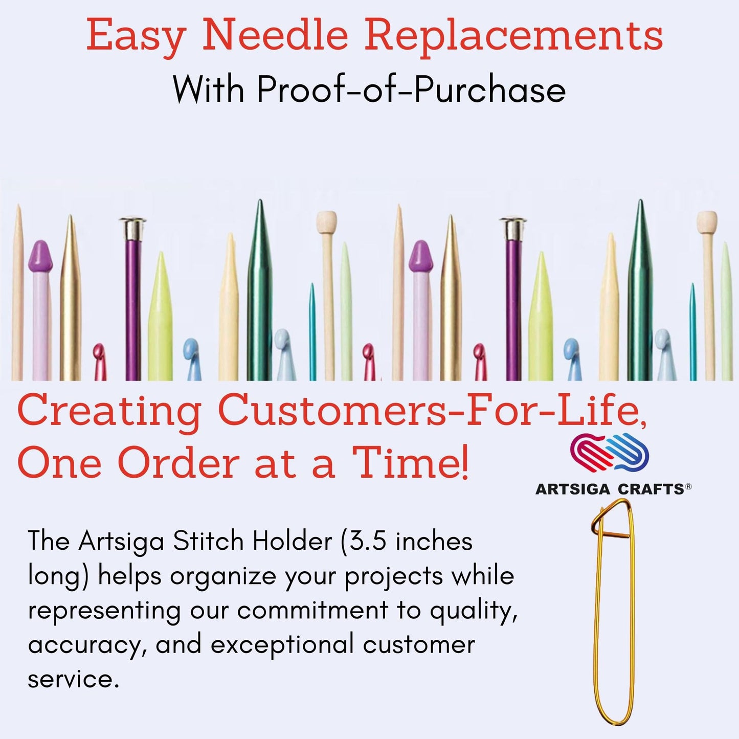 ChiaoGoo Red Lace 40 inch (102cm) Circular Knitting Needles US Size 2 (2.75mm) Stainless Steel 7040-2 with Stitch Holder
