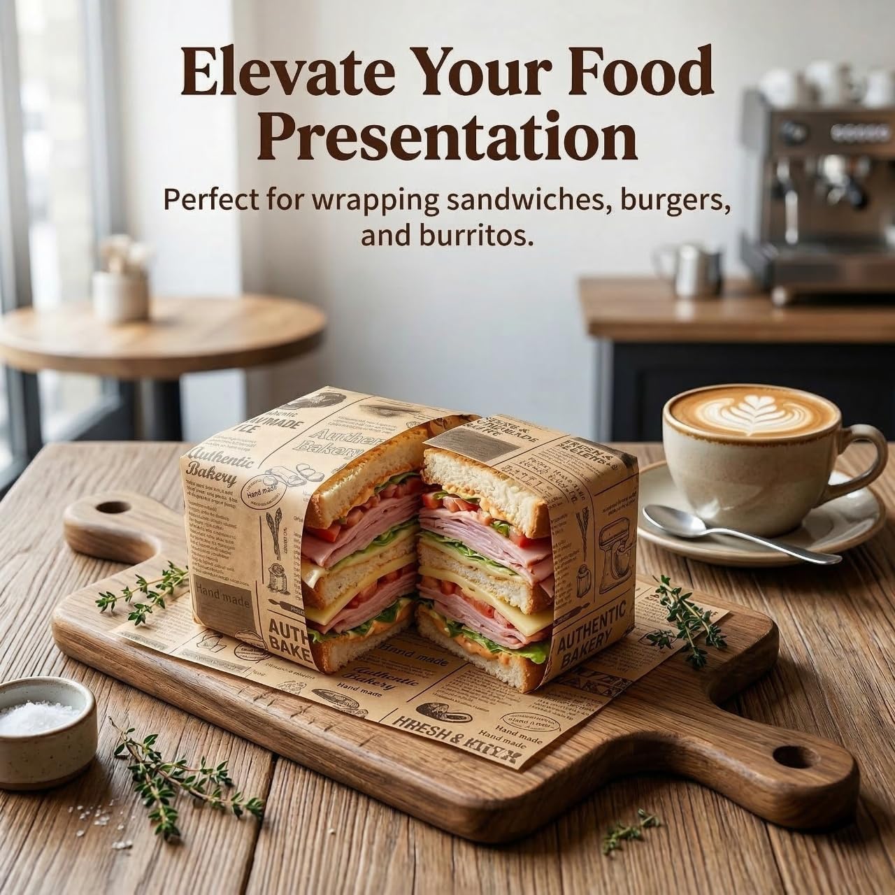 100 Sheets Newsprint Deli Paper, Disposable Flat Deli Paper with Newsprint, Sandwich Wrapping Papers Deli Wrapping Sheets for Kitchen, Outdoor Picnic, Burgers and Sandwich,15x11 Inches