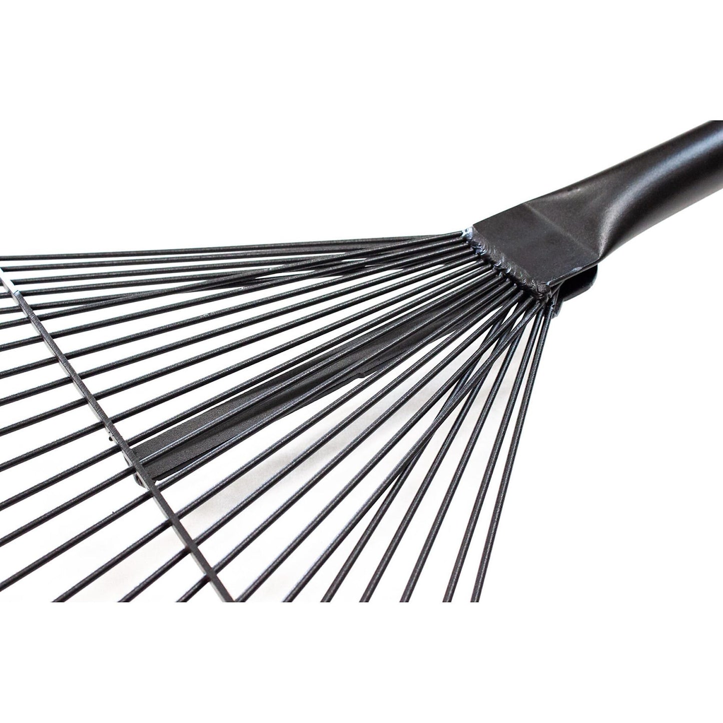 Bully Tools Heavy Duty Metal Leaf Rake - 24 High Carbon Spring Steel Tines with Fiberglass Handle, Thatching and Wide Lawn Rake for Leaves, Yard Debris and Garden Tool, 100% Made in The USA, 24-Inch