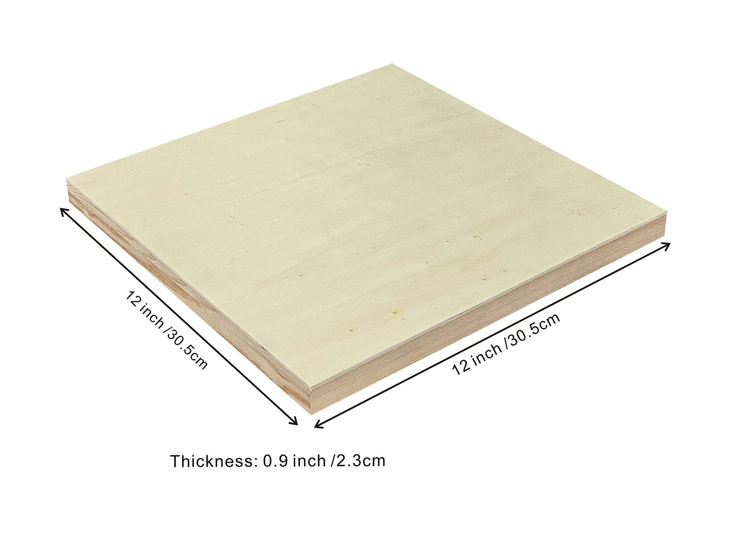 Wood Art Panels 12x12 Unfinished Wooden Canvas Panels 6-Pack Wood Frame for Oil Pouring Acrylics Painting Crafts