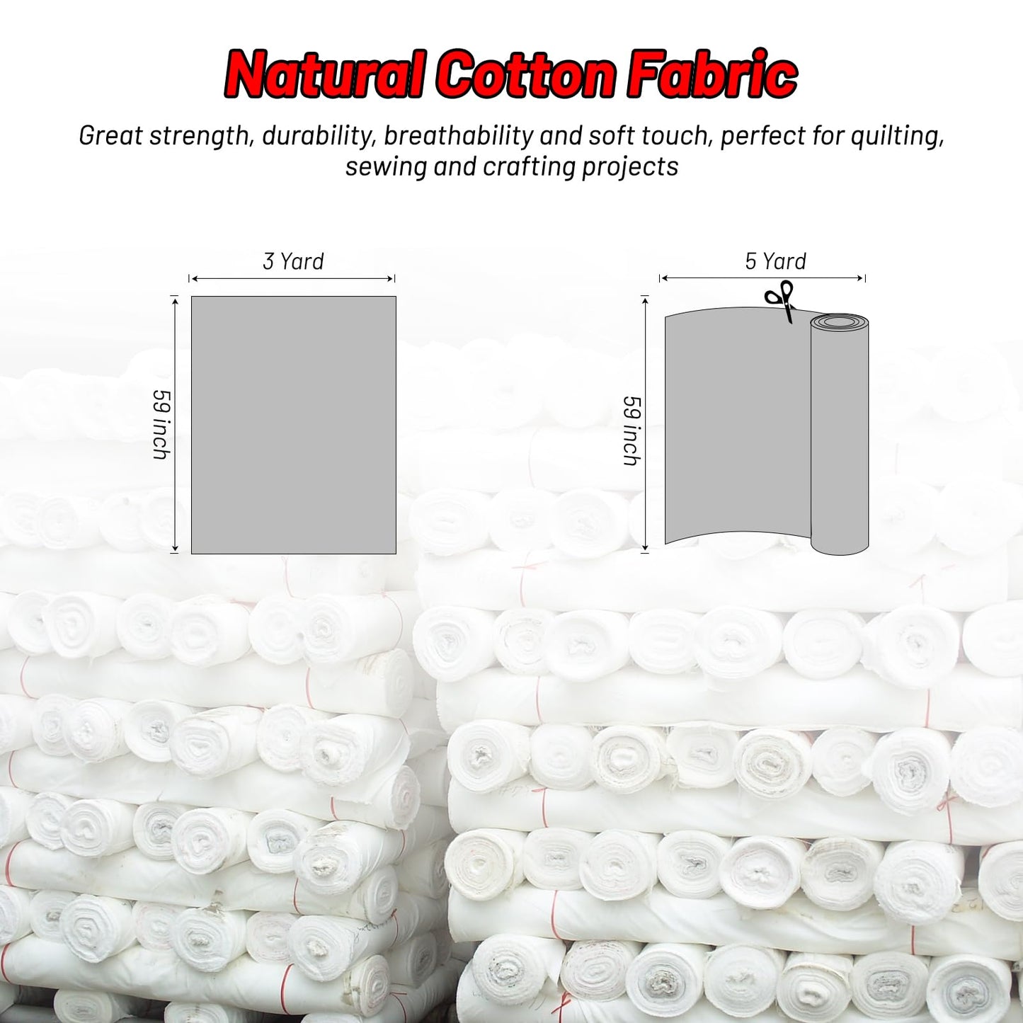 Cotton Fabric Natural Cotton Poplin Fabric by The Yard 100% Cotton, 59 Inches Wide Soft Embroidery Fabric Material for Quilting, Sewing, Crafts, Binding, Backing and Lining (Sage Green, 3 Yard)