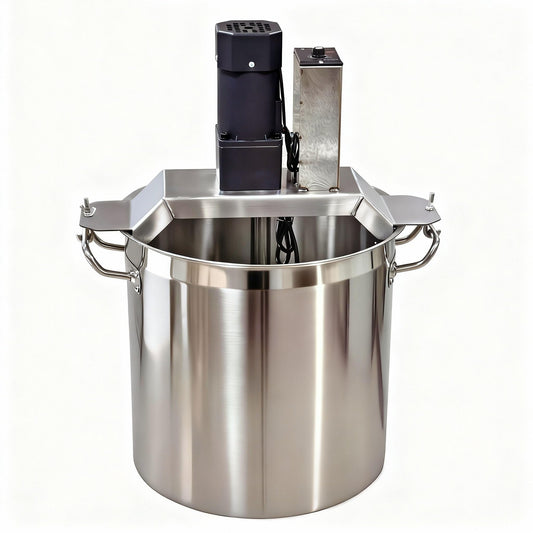 40L/10.5 Gal Automatic Food Mixer 110V 180W Stainless Steel Electric Mixer For Cooking Agitator Chocolate Paste Heat Mixing Machine Food Mixer Pot Seasoning Bottom Soup Sauce Stirrer