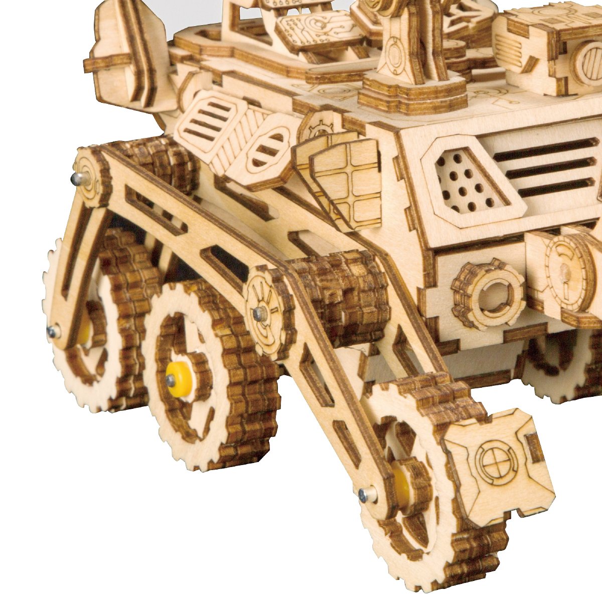 ROKR Assemble Solar Energy Powered Cars-Moveable 3D Wooden Puzzle Toys-Funny Teaching Educational-Home Deco-Model Building Sets-Best Christmas,Birthday Gift for Adult (Curiosity Rover)