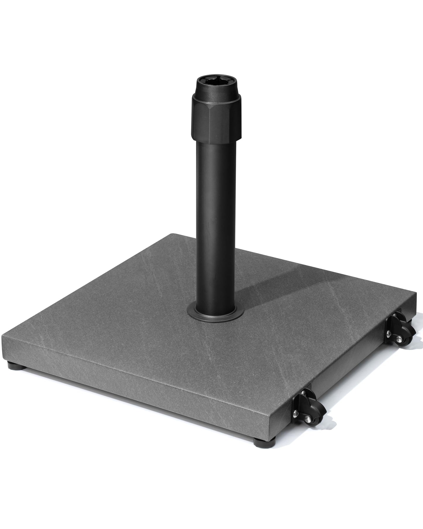 JOINHOM 45lbs Patio Umbrella Base with Wheels - Heavy Duty Outdoor Patio Market Umbrella Stand for Deck with Rollers, Poolside, Balcony, Wind-Resistant Design, Grey