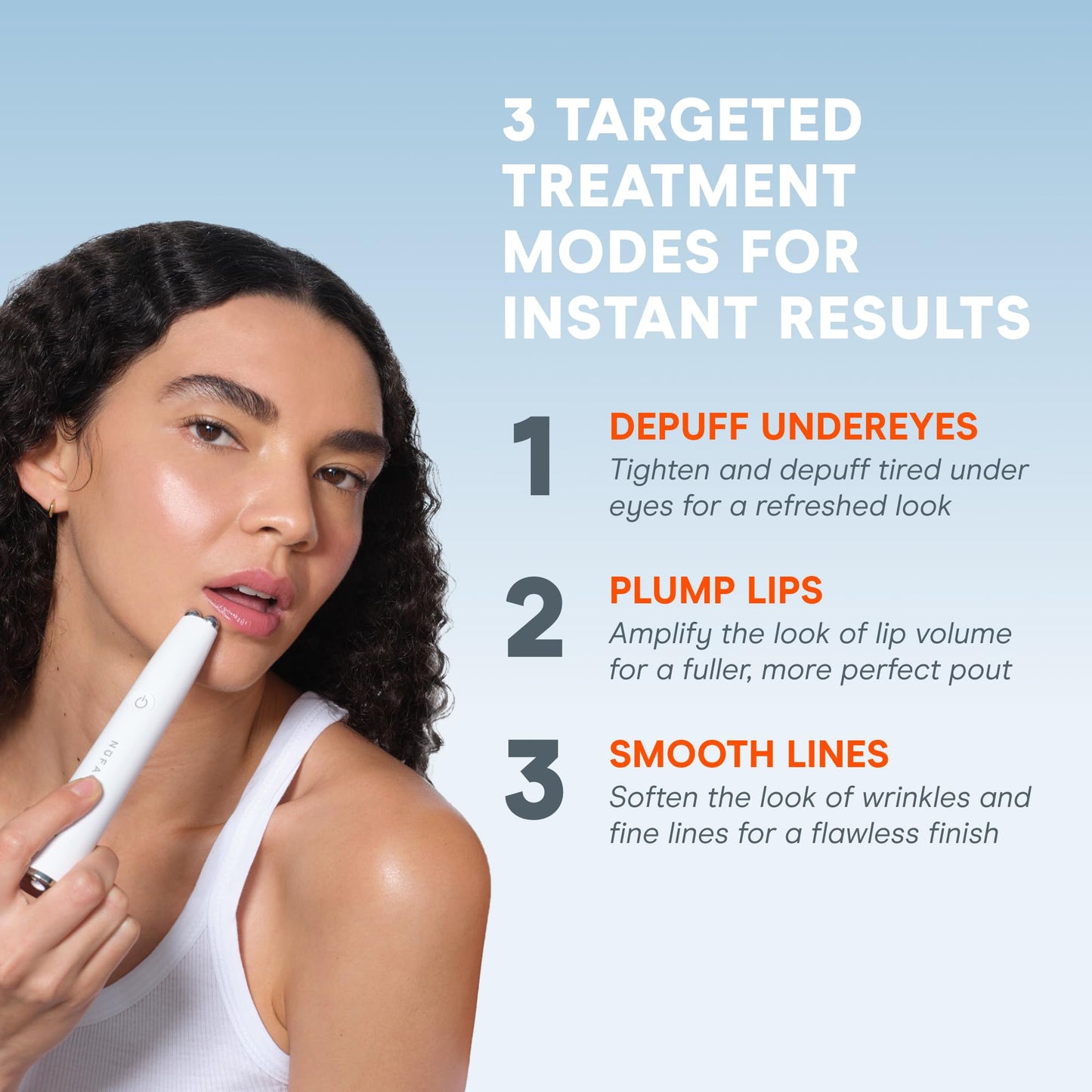 NuFACE FIX MicroWand Microcurrent Facial Device, FDA Cleared - Eyes, Lips & Lines Treatment with Serum Activator - Lip Plumper, Eye Depuffing Wand, Wrinkle & Smile Line Reducer, 3 On-The-Go Modes