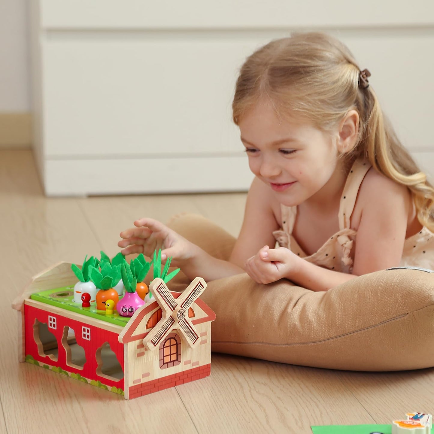 JAUNTY Montessori Toy for Toddlers 1 2 3 Years Old, Wooden Farm Shape Sorting Toy for Baby Boys Girls 1-3, Educational Learning Sensory Toy 1 Year Old Gift for 1st First Birthday