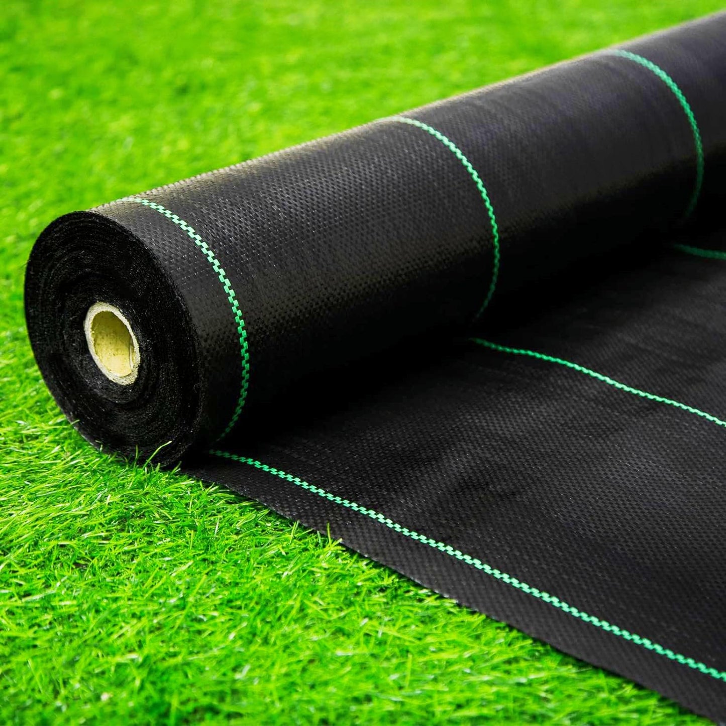 EXTRAEASY 6ft x 100ft Garden Weed Barrier Landscape Fabric,Weed Block Fabric Heavy Duty 3.2OZ,Woven Mulch for Landscaping Ground Cover Weed Control Fabric, Black Garden Bed Liner
