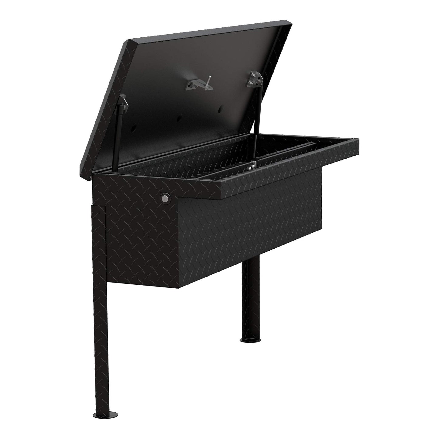 UWS EC30363 36-Inch Matte Black Heavy-Wall Aluminum Truck Side Tool Box with Low Profile, RigidCore Lid
