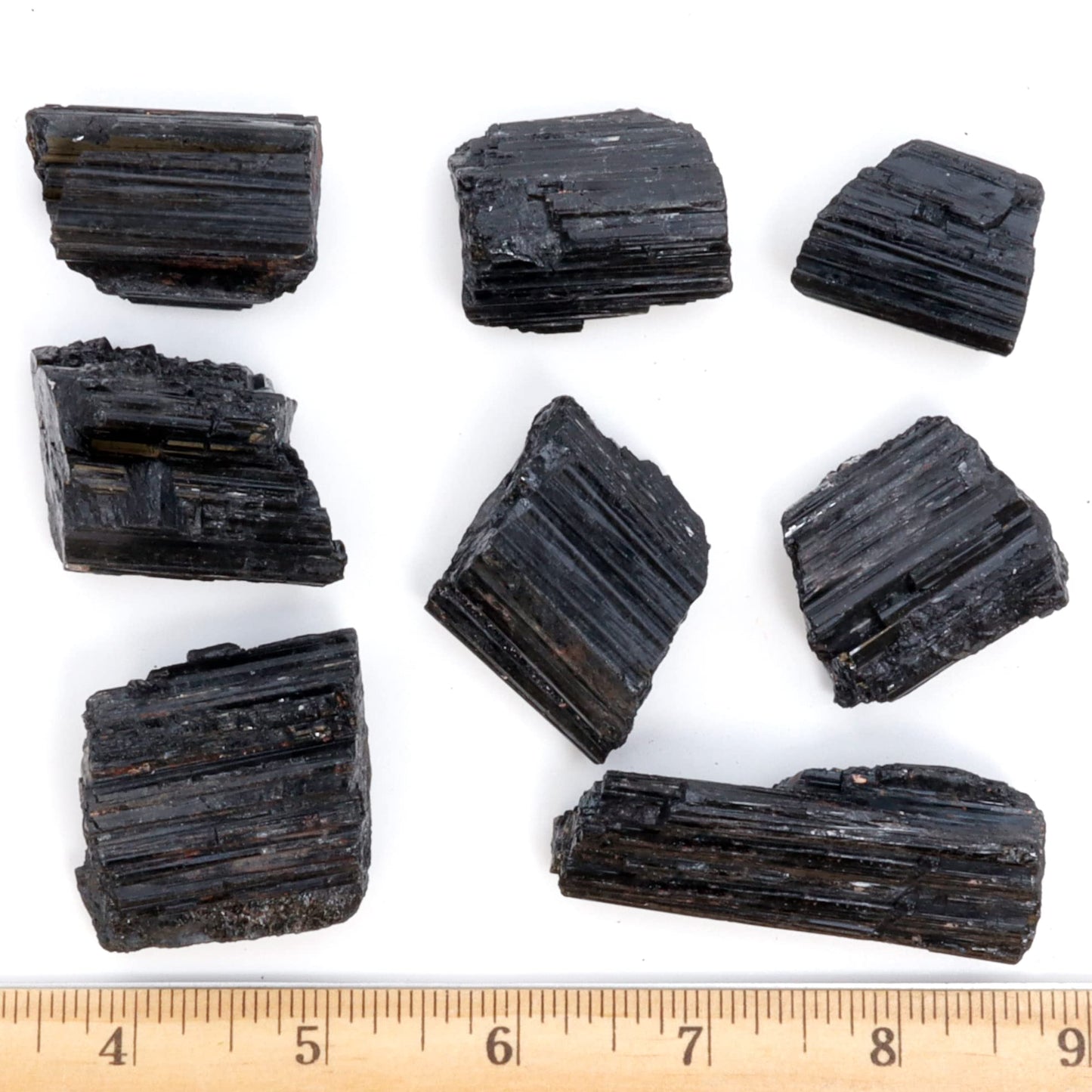 DANCING BEAR Black Tourmaline Crystals Bulk (1/2 LB Large Pieces) with Information Card, Rough Raw Natural Stones for Good Vibes, Reiki Energy, Made in USA