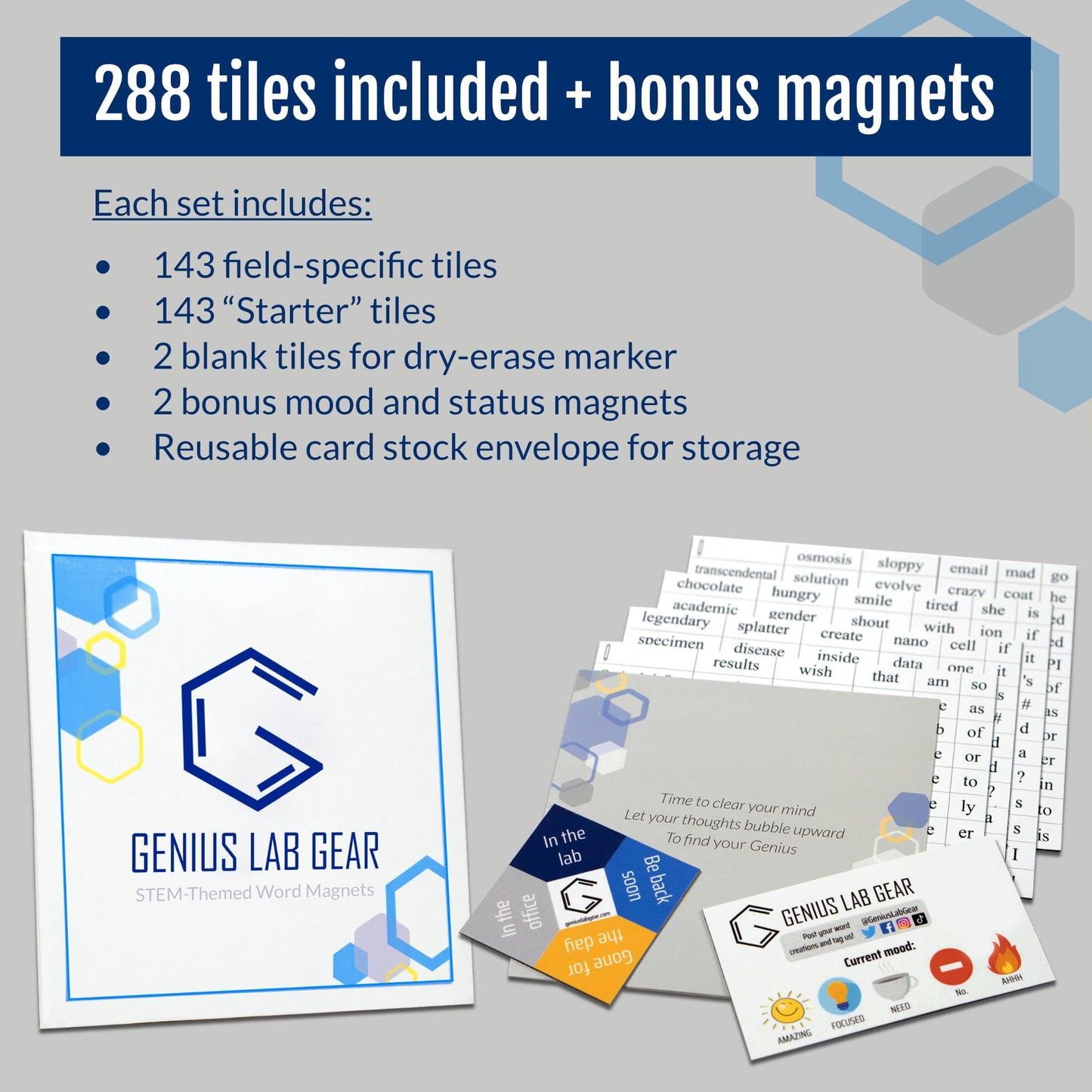 Physics Word Magnets Kit - Funny Nerdy Poetry Set for College to PhD & Professional Physicists - Ideal Cool Geek Gifts for Office Refrigerator-Magnetic White Board - Perfect for STEM Students & Adults
