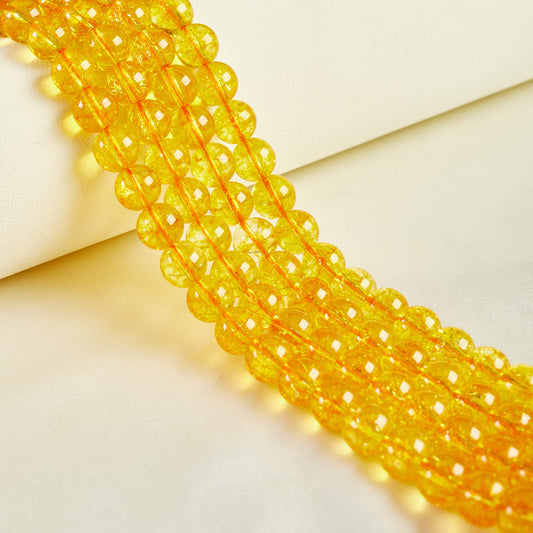 35pcs 10mm Natural Citrine Beads Gemstone Beads Round Loose Beads for Jewelry Making