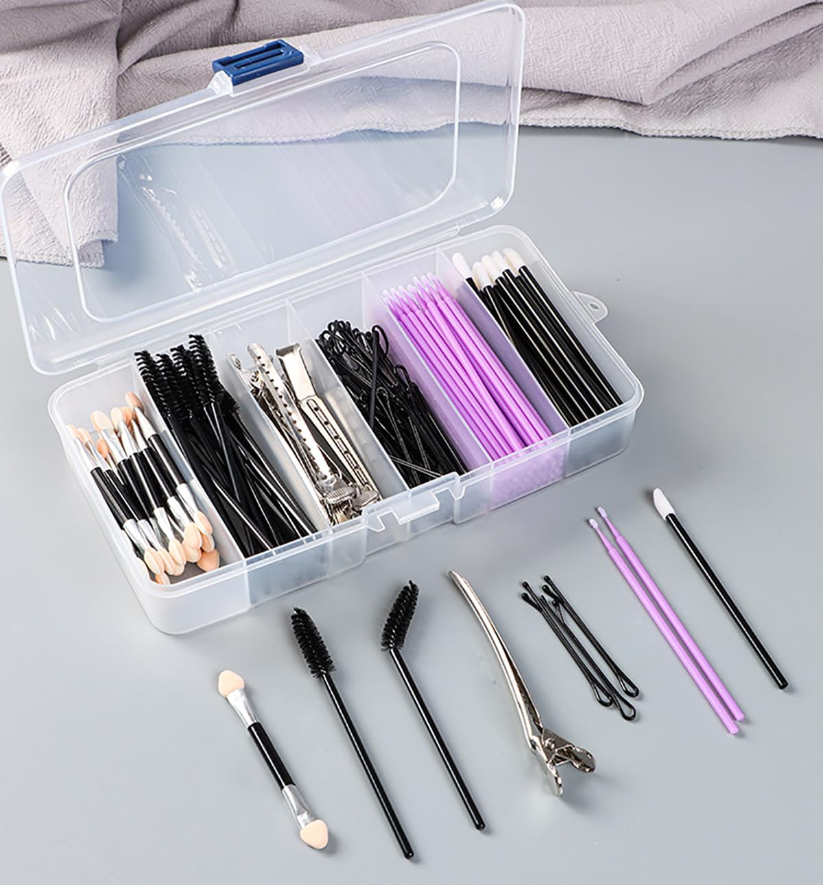 Farmer Mani 2 PACK Transparent Plastic Bead Organizers (6 Grids),Craft Organizers and Storage Beads Organizer, Art DIY, Crafts Jewelry Storage, Fishing Tackles, Size 7.48 x 3.94 x 1.38 in
