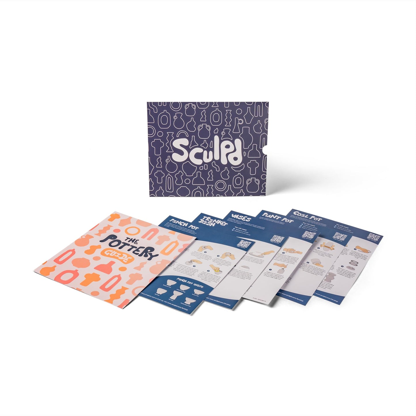 Sculpd - The Original Pottery Kit for Adults - Air Dry Clay for Adults, Tools, Varnish, Brushes, Mother's Day Activities, Arts & Crafts Set, Matte Varnish