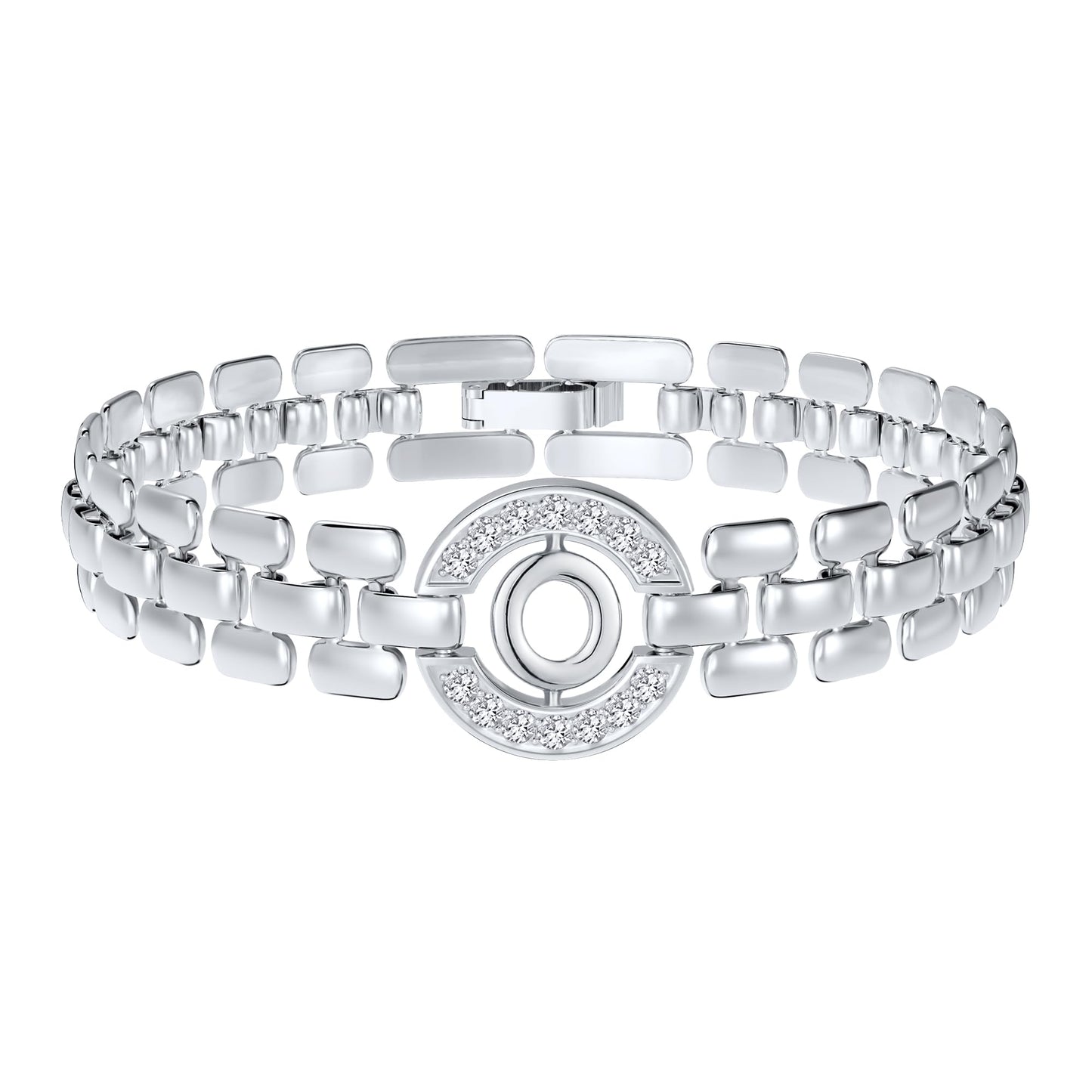 WEDDINEN Initial Bracelet,Silver Letter Bracelets for Women, Thick Bangle Wrist Gold Alphabet Bracelets for Women, Christmas Gifts for Women Jewelry Initial O Charm Chain