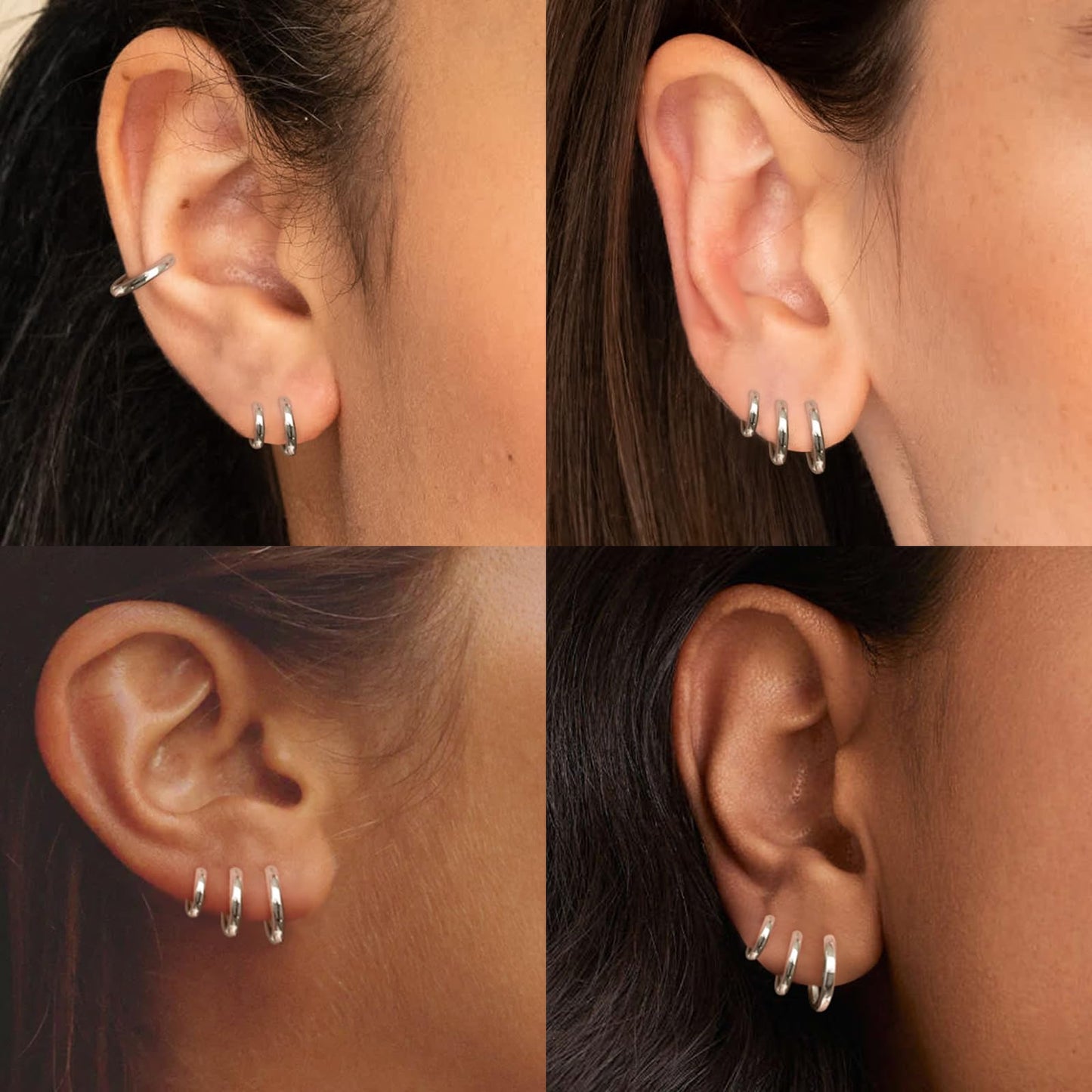 Gokeey Small Gold Huggie Hoop Earrings for Women 14K Gold Plated Lightweight Hoop Earrings Set for Women Hypoallergenic Earrings Gifts