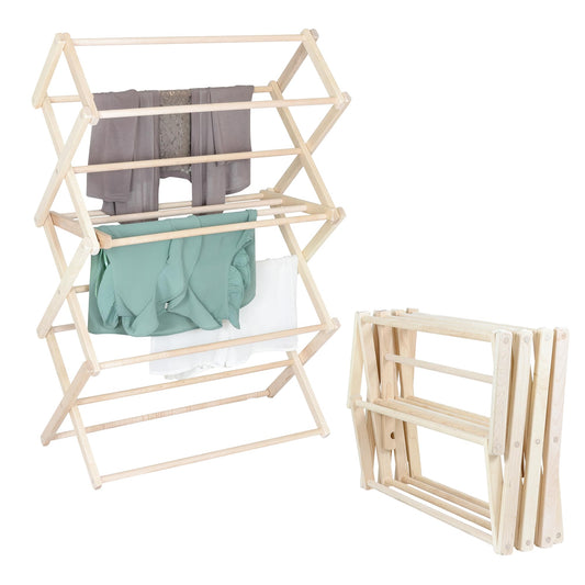 Pennsylvania Woodworks Clothes Drying Rack: Solid Maple Hard Wood Laundry Rack for Sweaters, Blouses, Lingerie & More, Durable Folding Drying Rack, Made in USA, No Assembly Needed, Medium