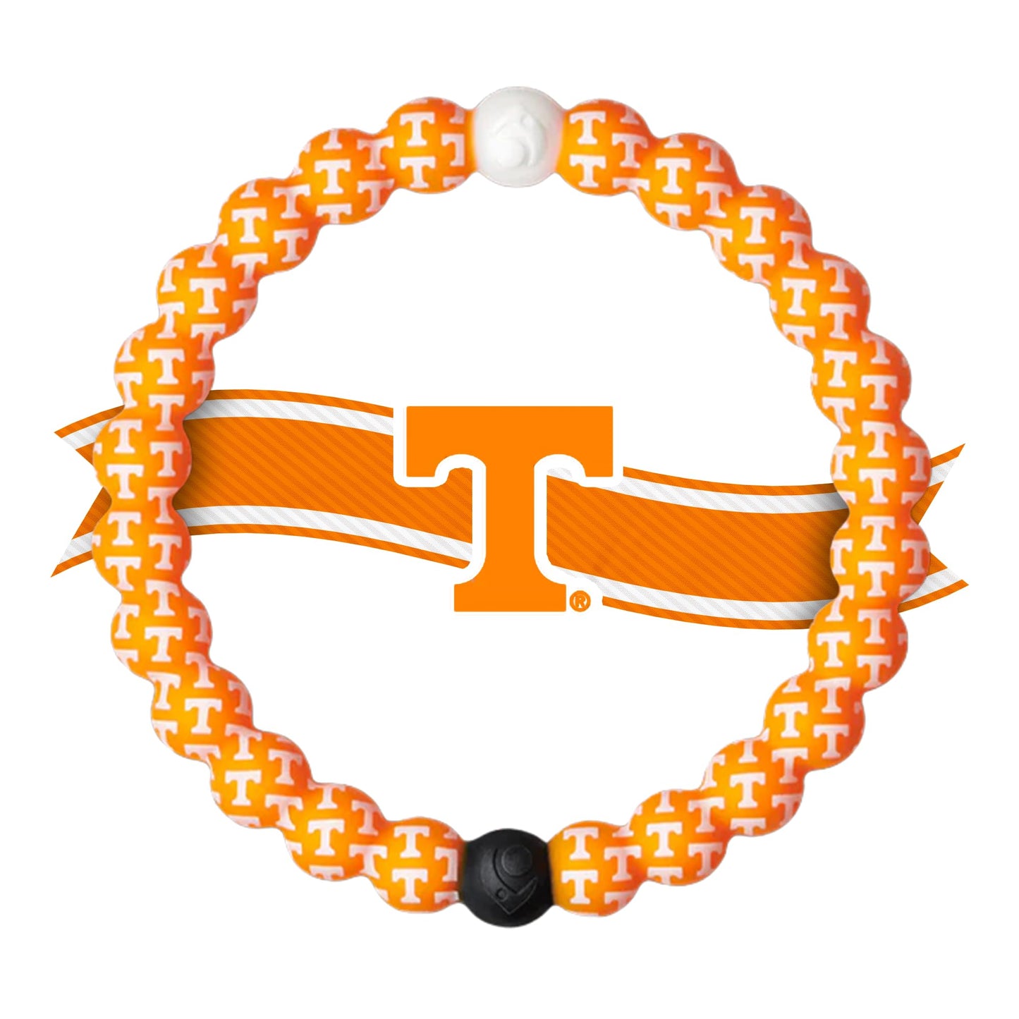 Lokai Collegiate Silicone Beaded Bracelet for Women & Men, Tennessee University - Medium, 6.5 Inch Circumference - Silicone Jewelry Fashion Bracelet Slides-On for Comfortable Fit