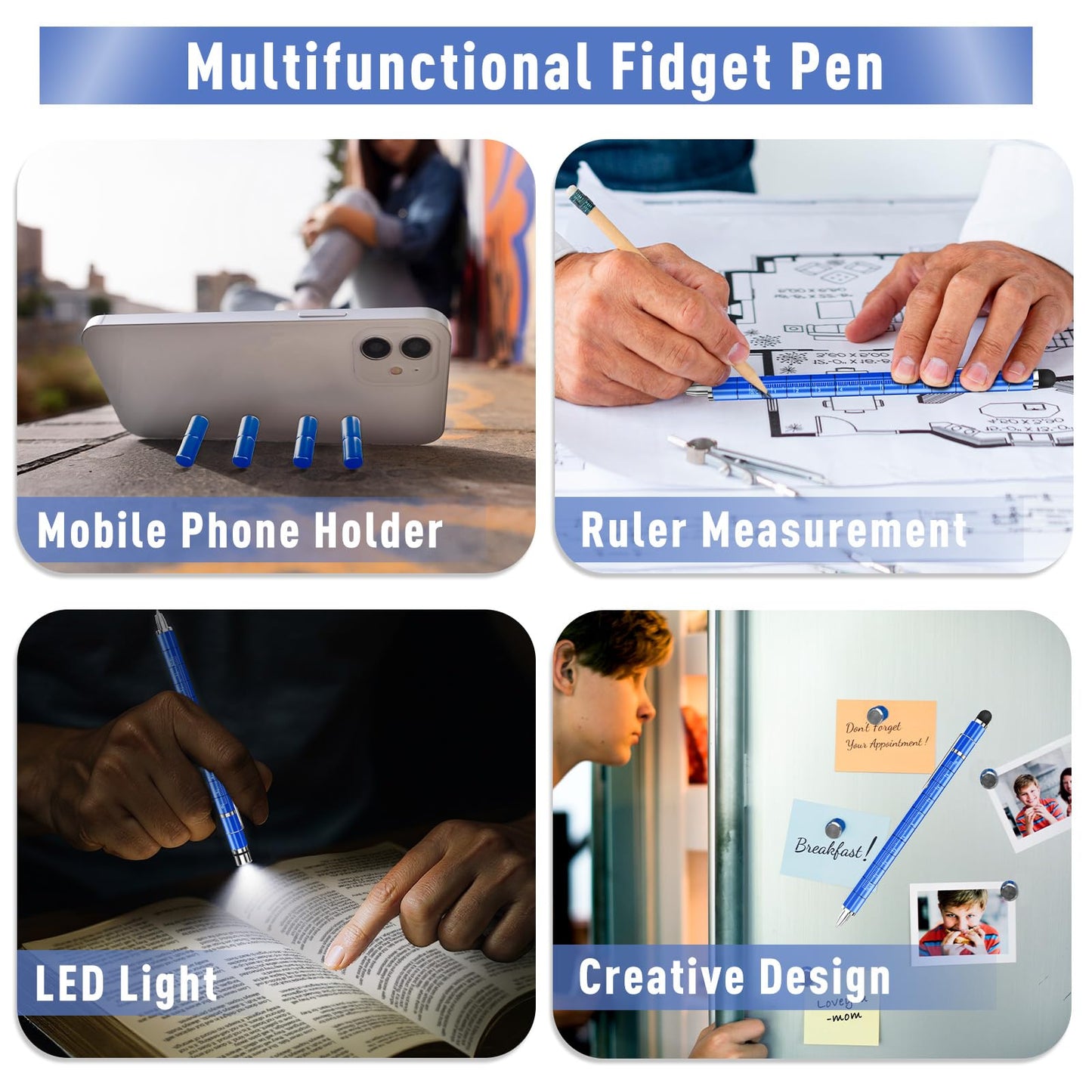 Gifts for Teens Fidget Pen, 2026 College Graduation Gift for Her Him Teens, Anniversary Birthday Gift for Men Him Husband, Father Day Gifts from Wife Daughter, Multifunction Pen for Cool Stuff Gadgets