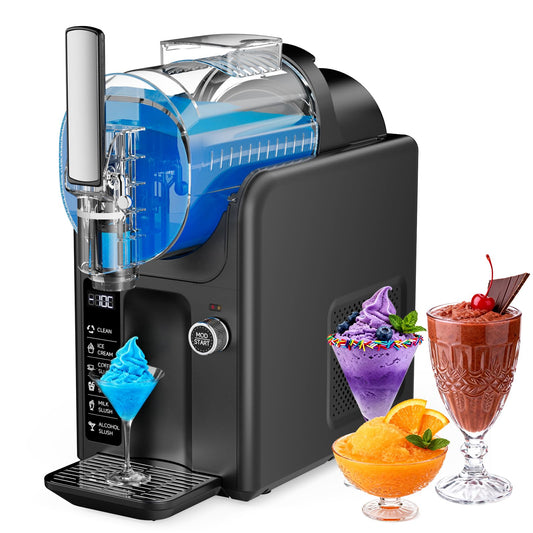 Slushie Machine for Home, 85oz Slushy and Ice Cream Maker No Ice Needed, Frozen Drink Maker with 5 Presets, Quiet, Auto-Clean, LED Display, Slushy Machine for Margaritas,Milkshakes,Frappés and More