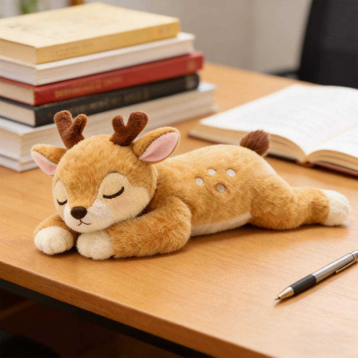 Lying Down Brown Fawn Stuffed Animal – Cute Plush Toy for Kids & Adults – Birthday Surprise & Room Decor – A Cuddly Companion for Everyday Hugs and Bedtime