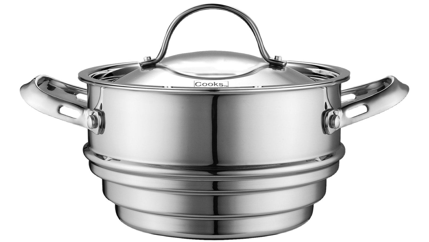 Cooks Standard 10 Piece Stainless Steel Cookware Set — Induction Cookware, Non Toxic Pots Pans Set, Professional Stainless Steel Pot Pan Set, Heavy Duty Pot Set, Multi-Ply Full Clad Stay-Cool Handles