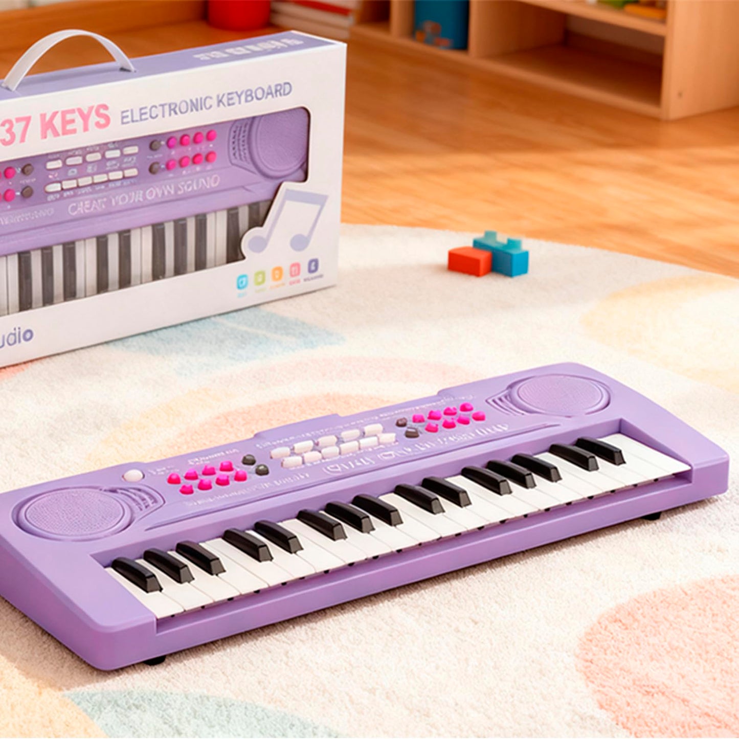 Keyboard Piano for Kids, BIGFUN 37 Keys Toddler Piano Multifunction Music Educational Instrument Toy, Electronic Kids Keyboard for 3-7 Year Old Girls and Boys (Purple)