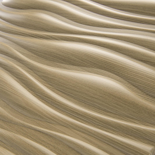 Art3d PVC Wave Board Textured 3D Wall Panels for Interior Wall Decor, Living Room, Bedroom, Office, Walnut, 19.7" x 19.7" (12 Pack)