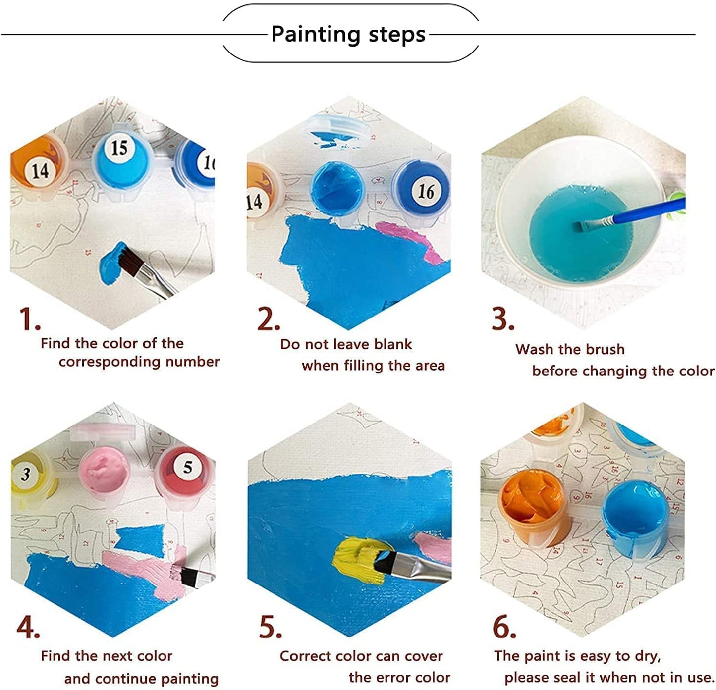 VeGuude Paint by Numbers for Adults and Kids Beginner, 4 Pack Van Gogh Starry Night Painting by Number Kits On Canvas, Without Frame DIY Oil Painting Acrylic Paints, Home Wall Decor Gift 12x16inch