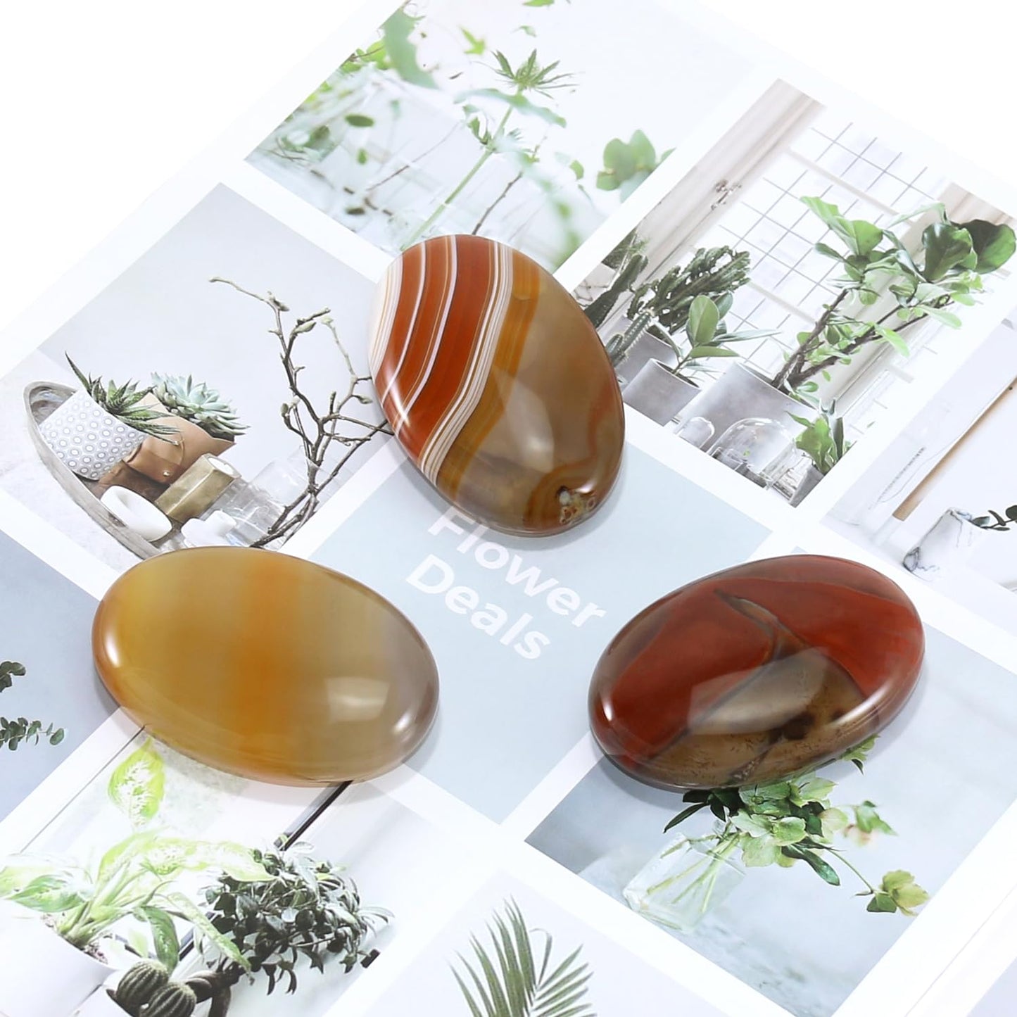 Nvzi Carnelian Crystal Palm Stone, Worry Stones, Crystals and Healing Stones, Polished Rocks, Natural Gemstones, Chakra Stones for Healing Crystals Daily Use