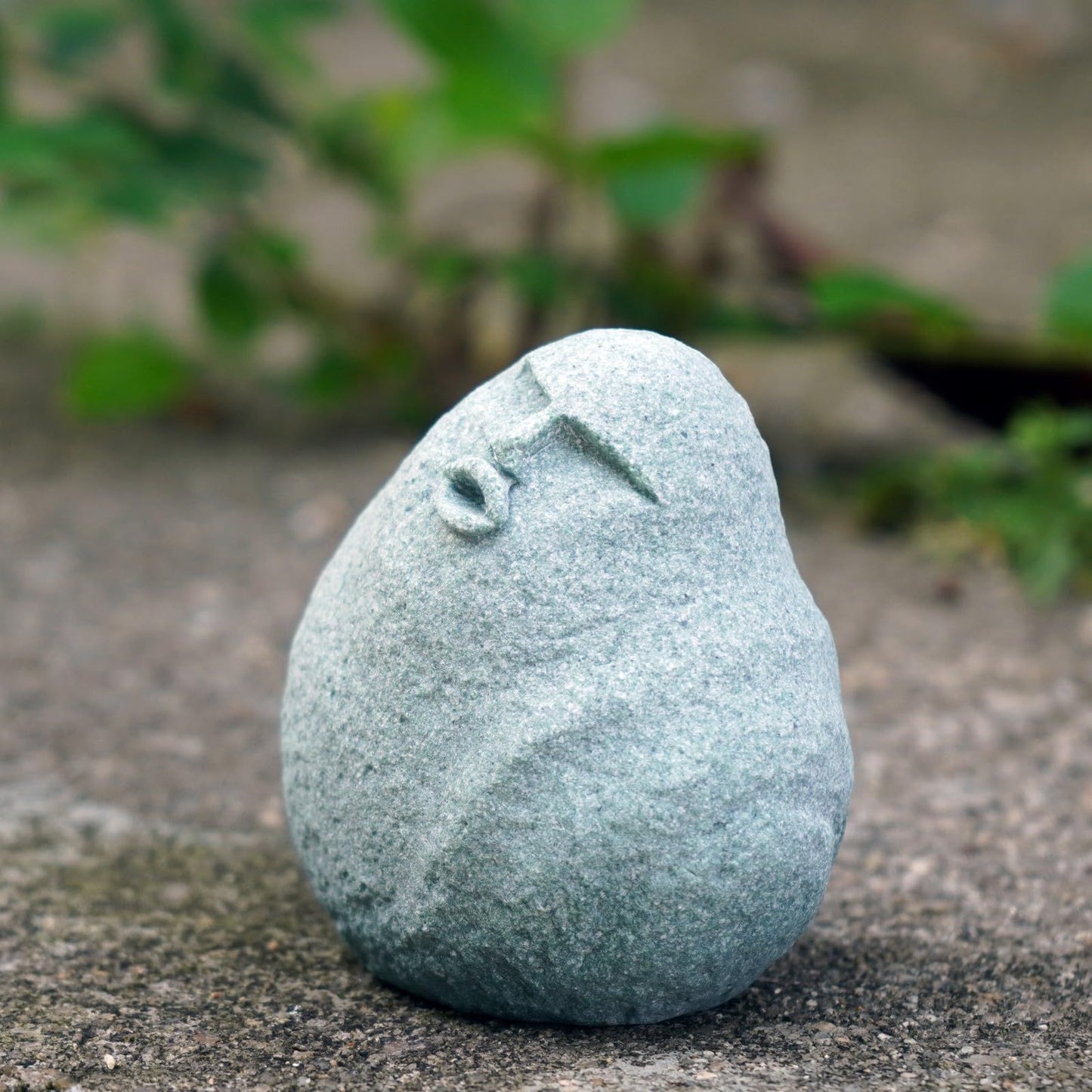 Daisylily Cute Stone Primitive Man Figurine: Funny Stoneman Statue for Outdoor Decor, Carving Face Garden Home Decoration Fish Tank Ornament - Stone Man C